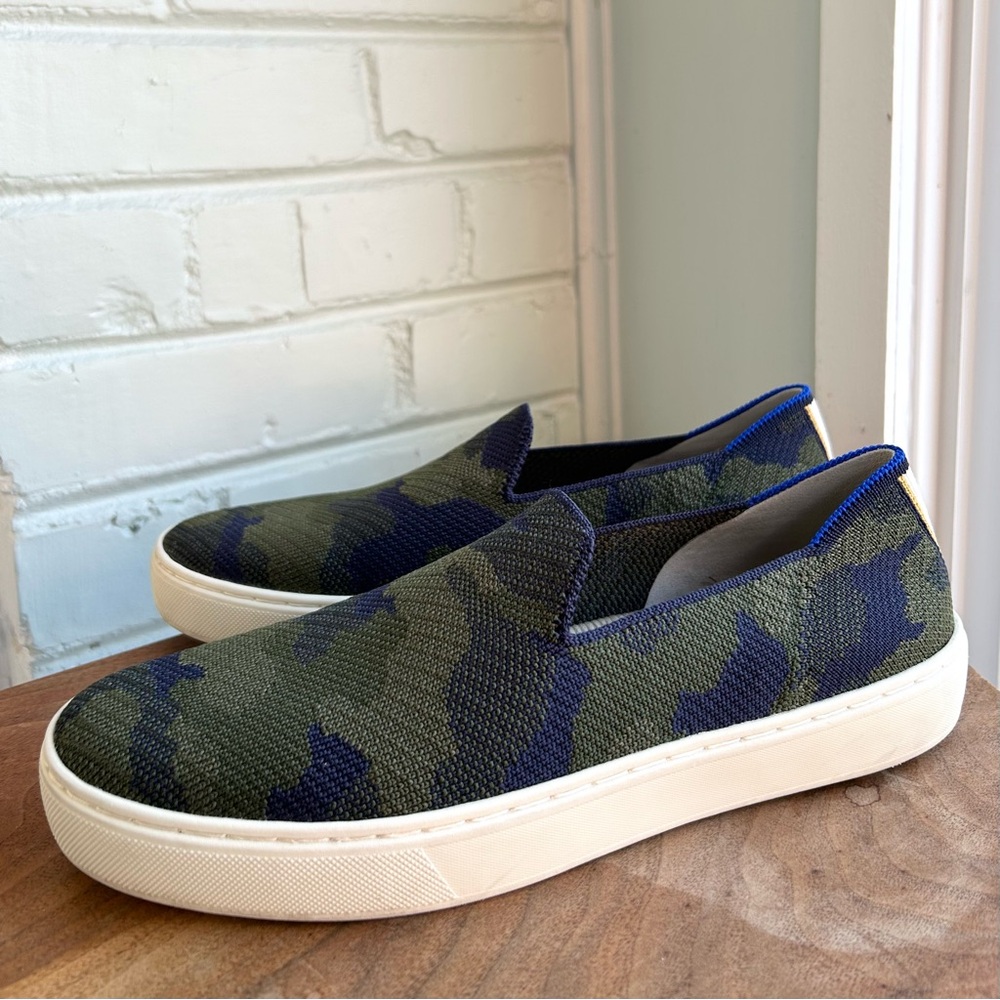 Rothy's The Original Slip On Sneaker Cedar Camo 8 Casual Everyday‎ Comfort